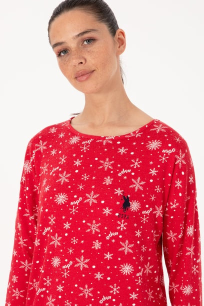Kadın Kırmızı Pijama Takımı