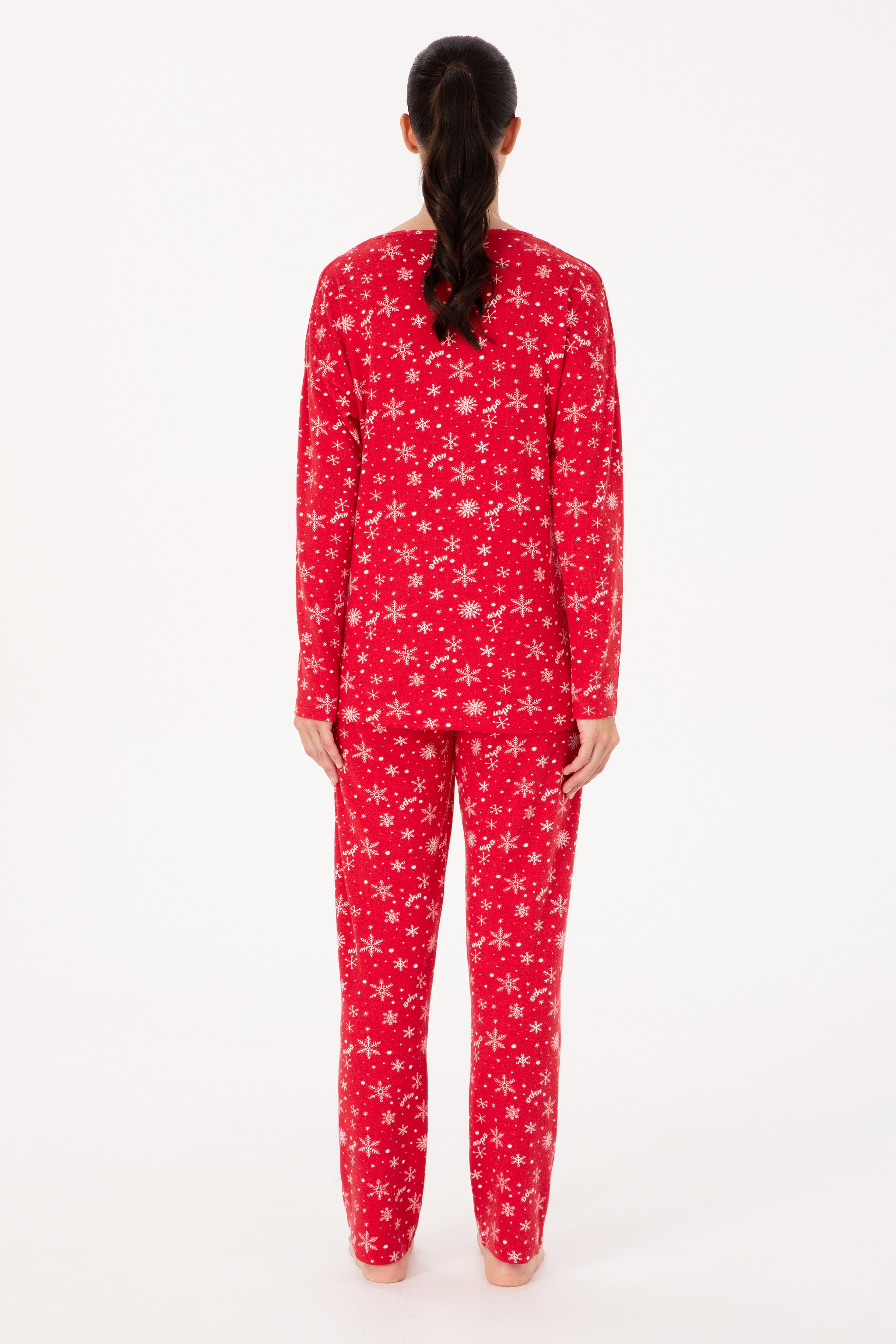 Kadın Kırmızı Pijama Takımı