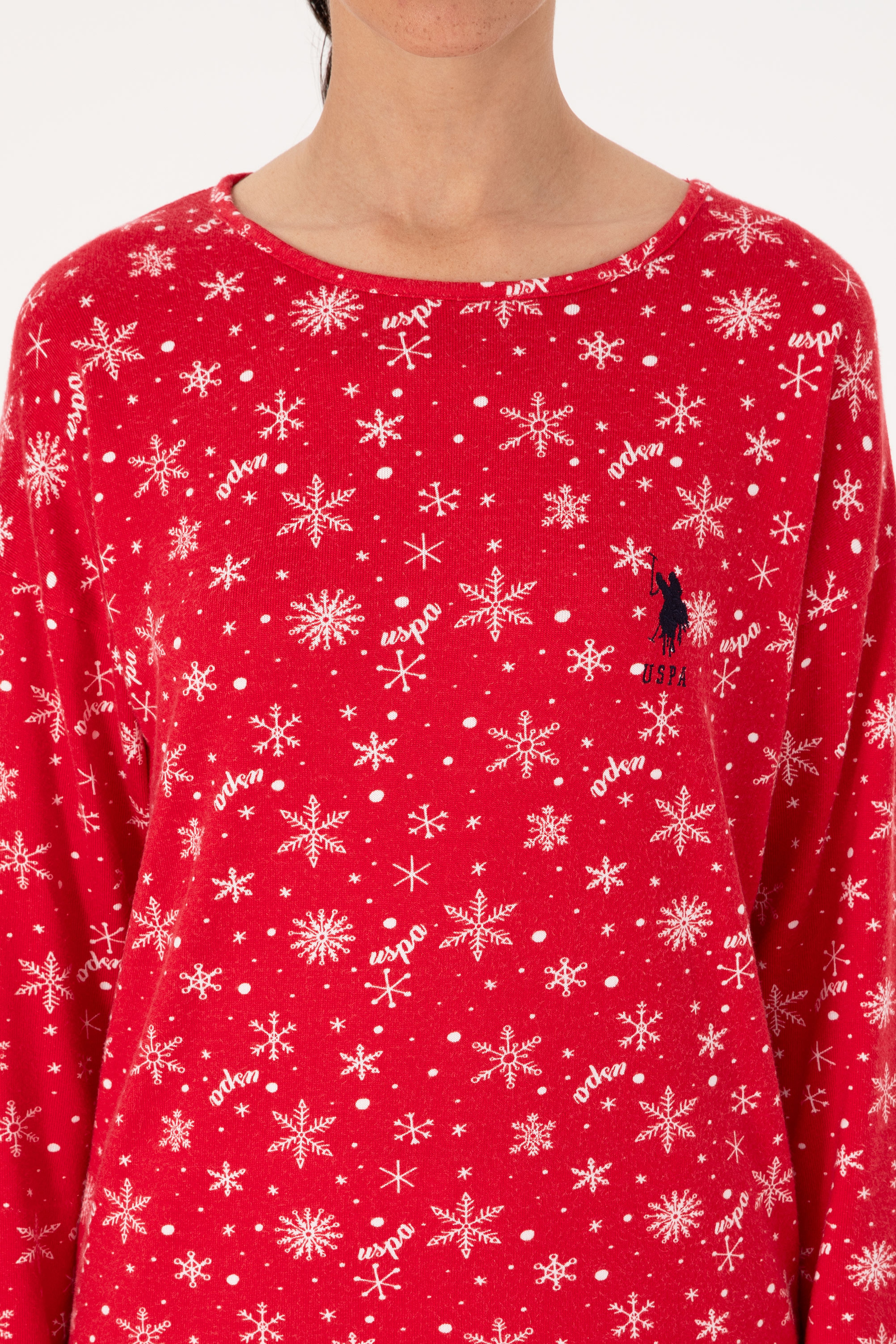 Kadın Kırmızı Pijama Takımı - Image 6