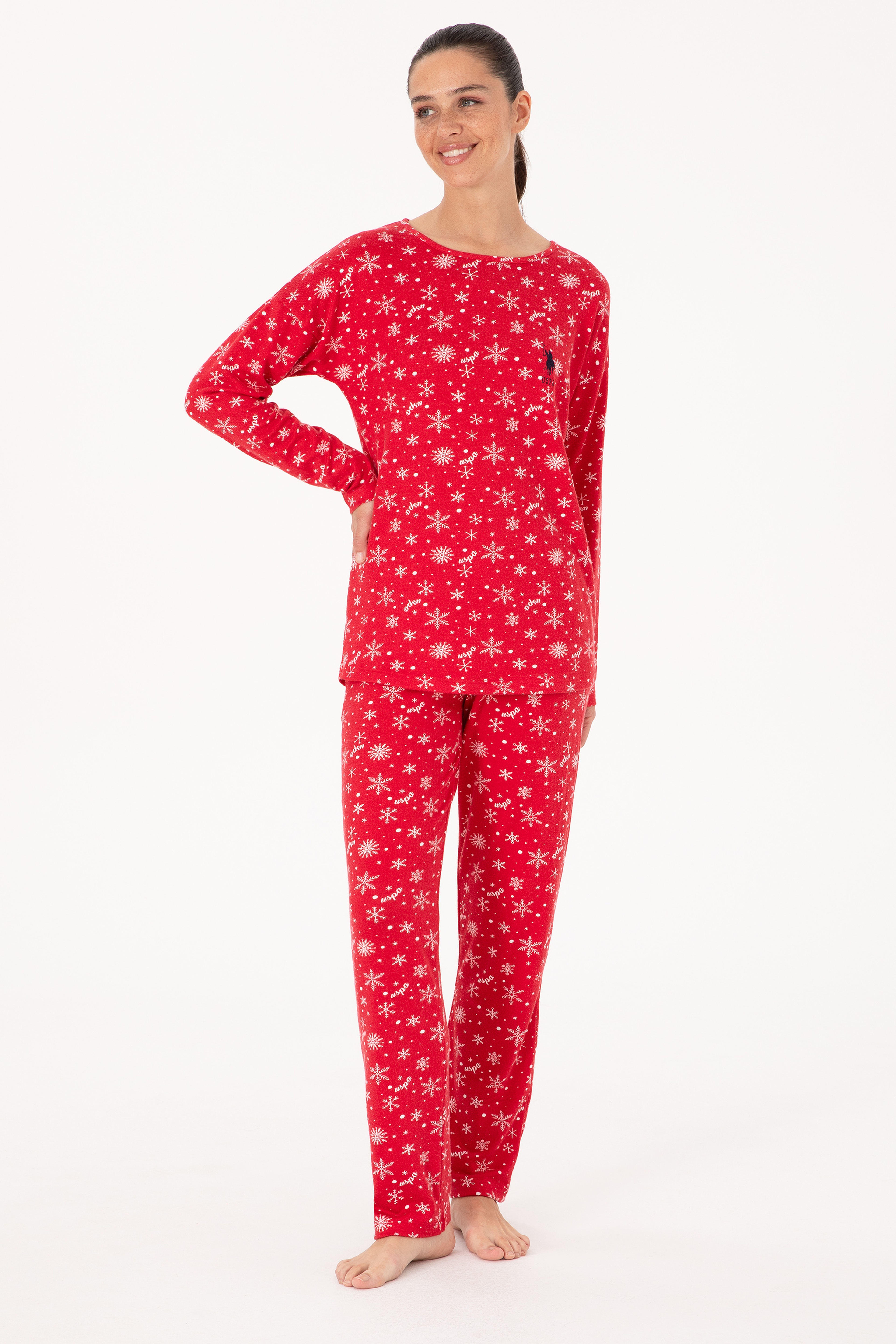 Kadın Kırmızı Pijama Takımı - Image 1
