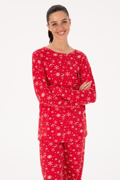 Kadın Kırmızı Pijama Takımı