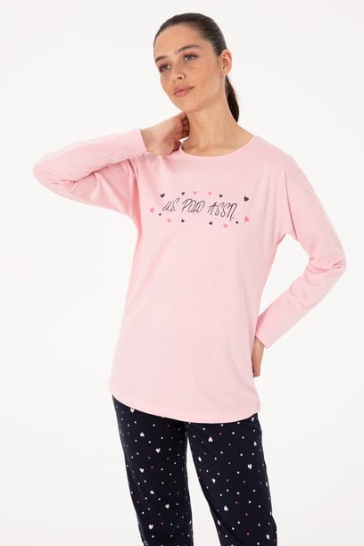 Kadın Pembe Pijama Takımı