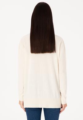 Kadın Krem Basic Kazak - 50307742044