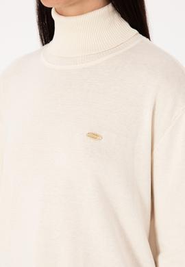 Kadın Krem Basic Kazak - 50307742044