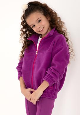 Kız Çocuk Menekşe Fermuarlı Polar Sweatshirt - 50318001012