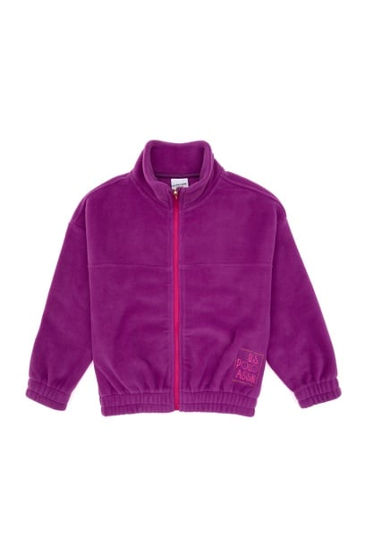 Kız Çocuk Menekşe Fermuarlı Polar Sweatshirt