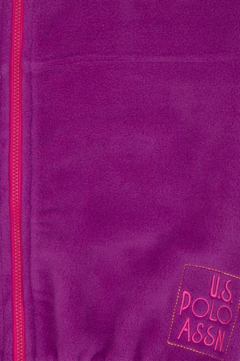 Kız Çocuk Menekşe Fermuarlı Polar Sweatshirt