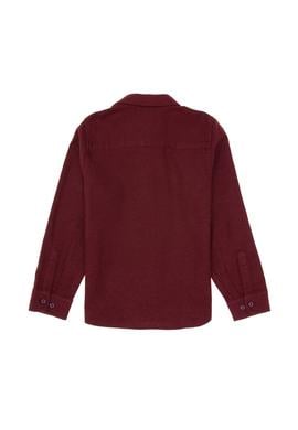 Kız Çocuk Bordo Uzun Kollu Basic Gömlek - 50317666009
