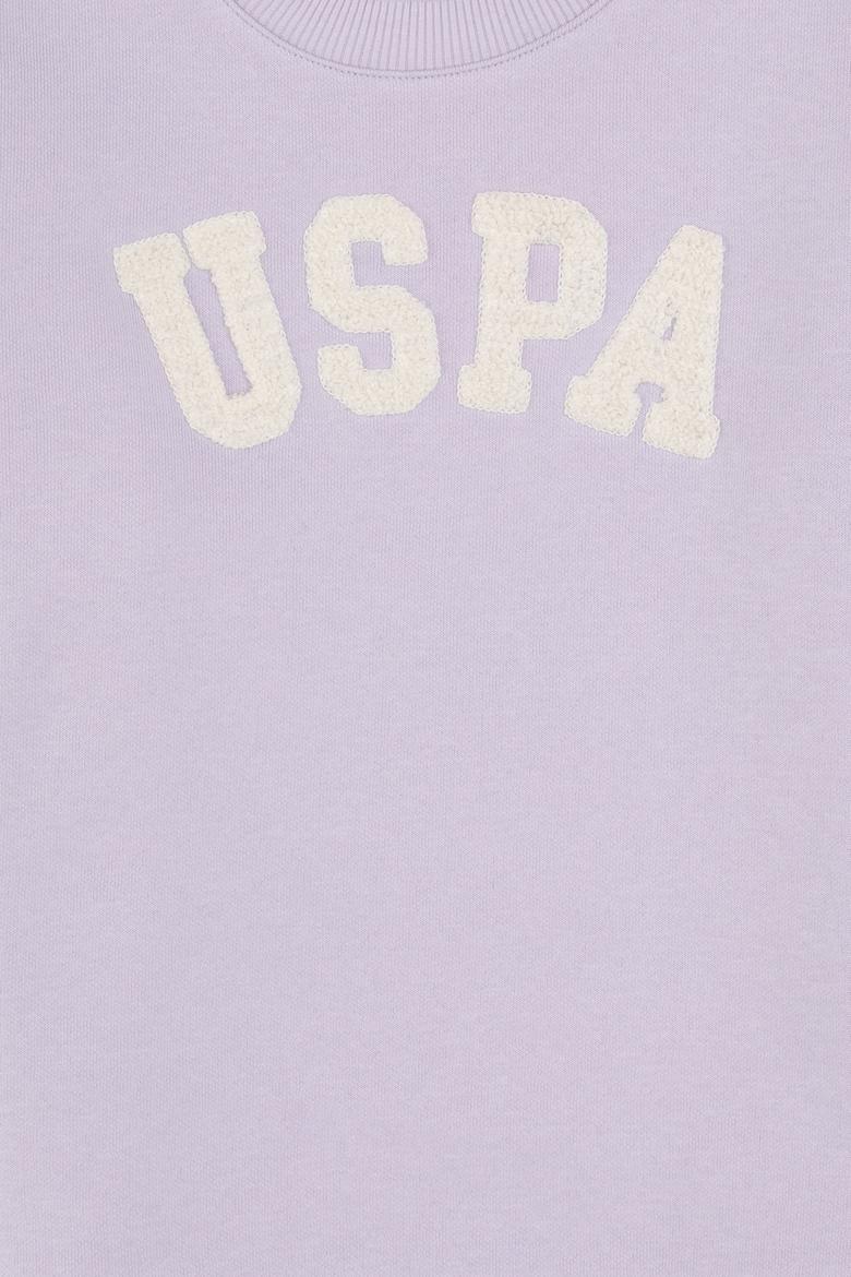 Kız Çocuk Mor Bisiklet Yaka Şardonlu Sweatshirt - 50317878027