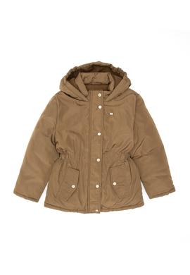 Kız Çocuk Kapüşomnlu Haki Kaban - 50313155009