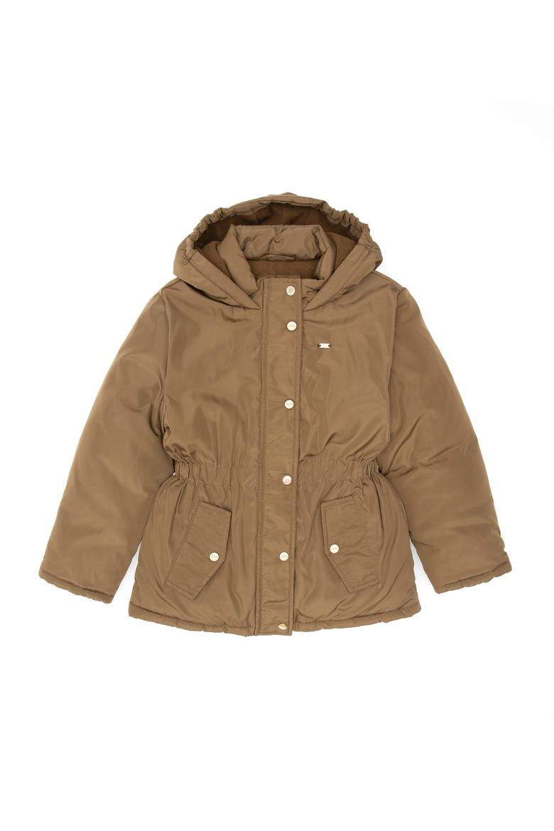 Kız Çocuk Kapüşomnlu Haki Kaban - 50313155009