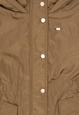 Kız Çocuk Kapüşomnlu Haki Kaban - 50313155009