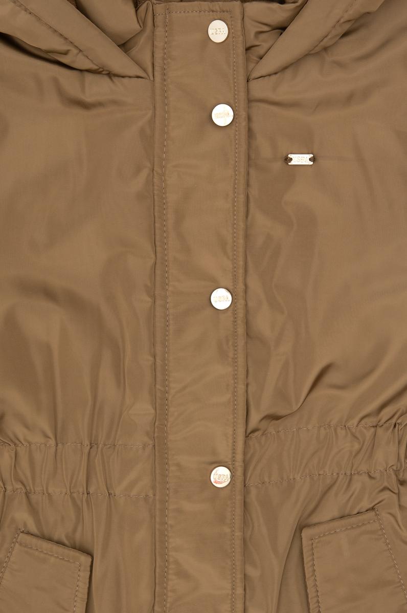 Kız Çocuk Kapüşomnlu Haki Kaban