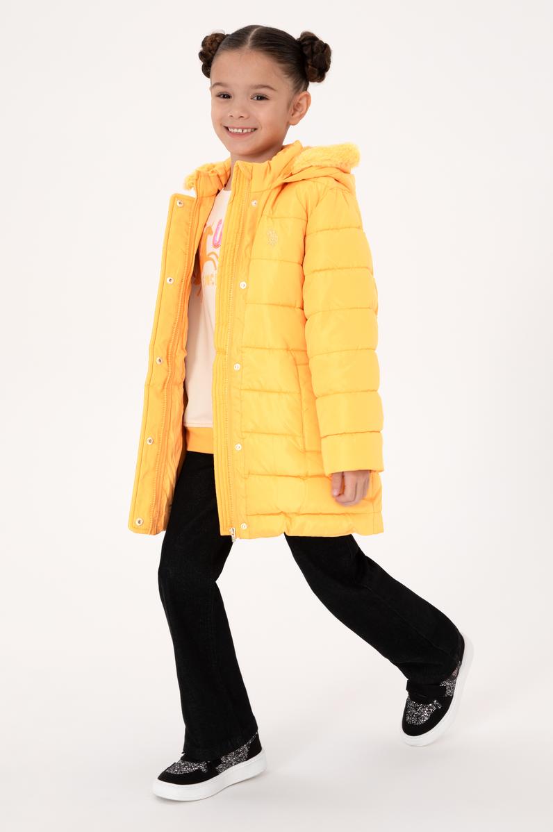 Kız Çocuk Mango Kapüşonlu Kaban