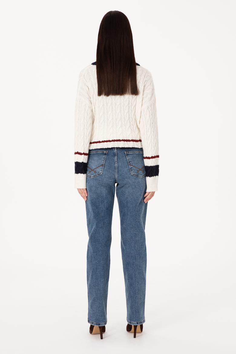 Kadın Mavi Jean Pantolon - 50310126012