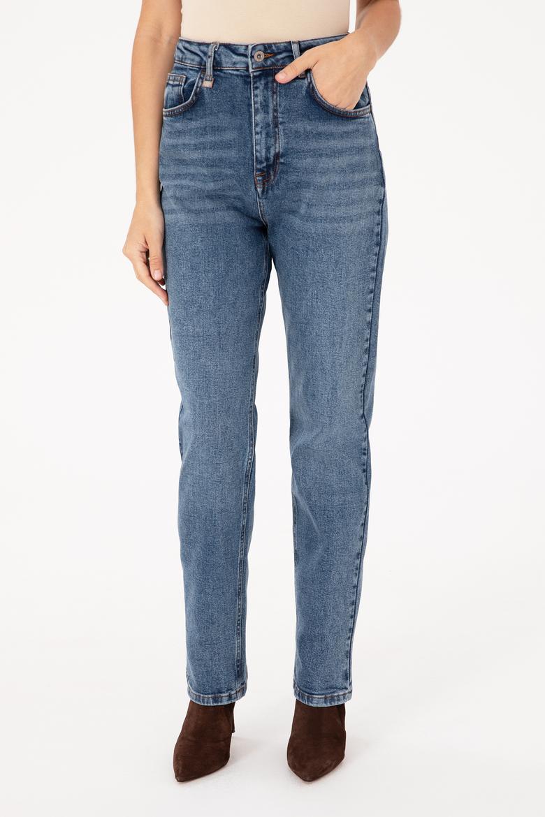 Kadın Mavi Jean Pantolon - 50310126012