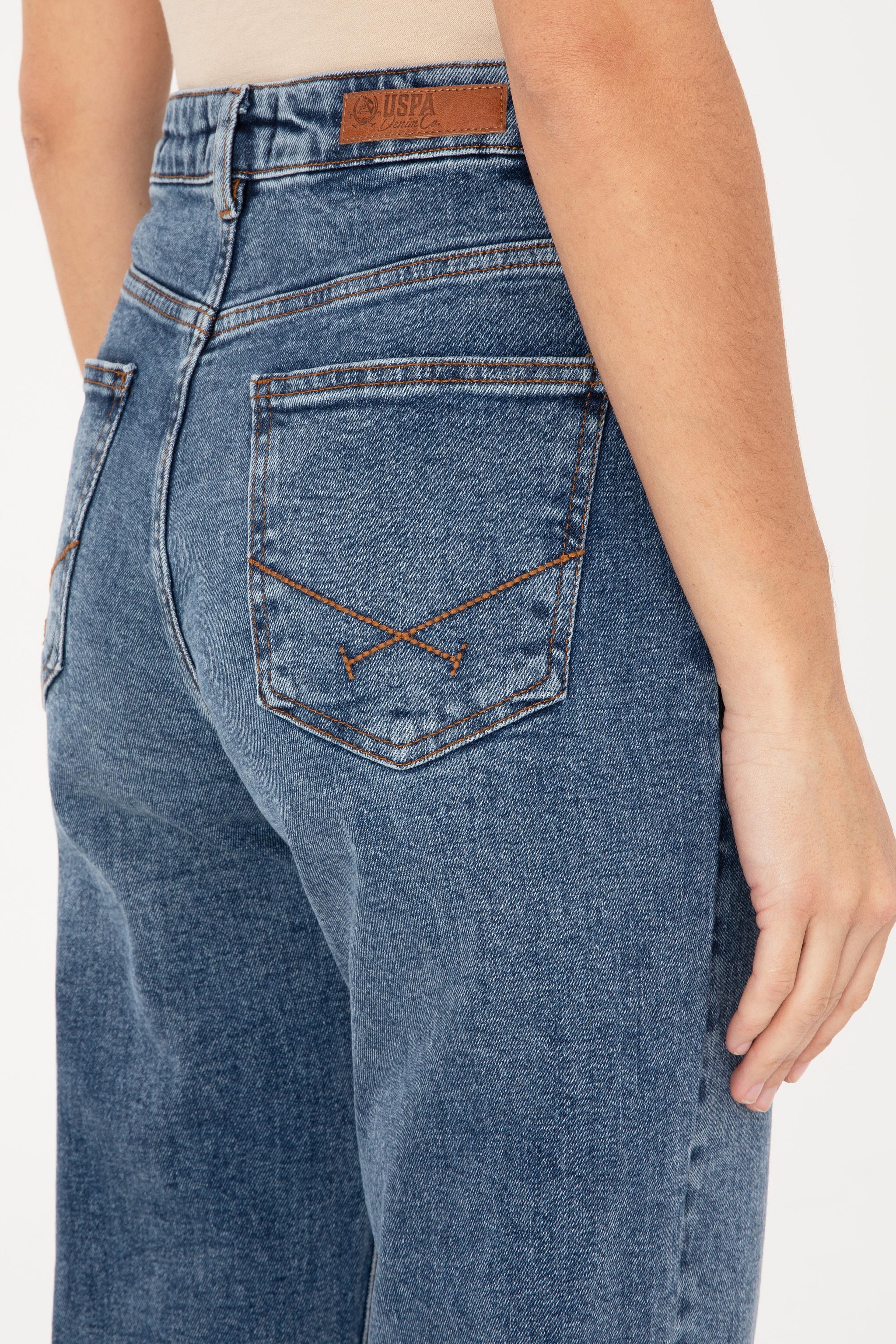 Kadın Mavi Jean Pantolon - Image 6