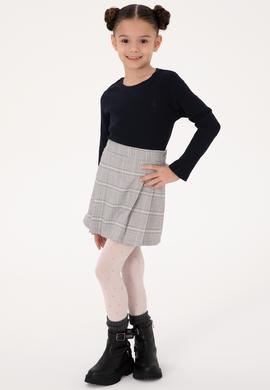 Kız Çocuk Lacivert Bisiklet Yaka Sweatshirt - 50317982022