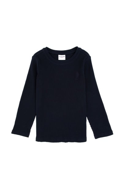 Kız Çocuk Lacivert Bisiklet Yaka Sweatshirt
