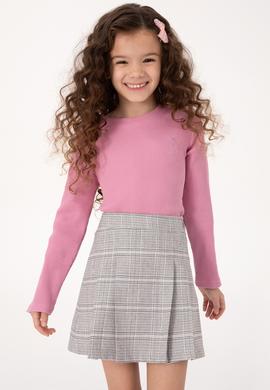 Kız Çocuk Pembe Bisiklet Yaka Sweatshirt - 50317982023