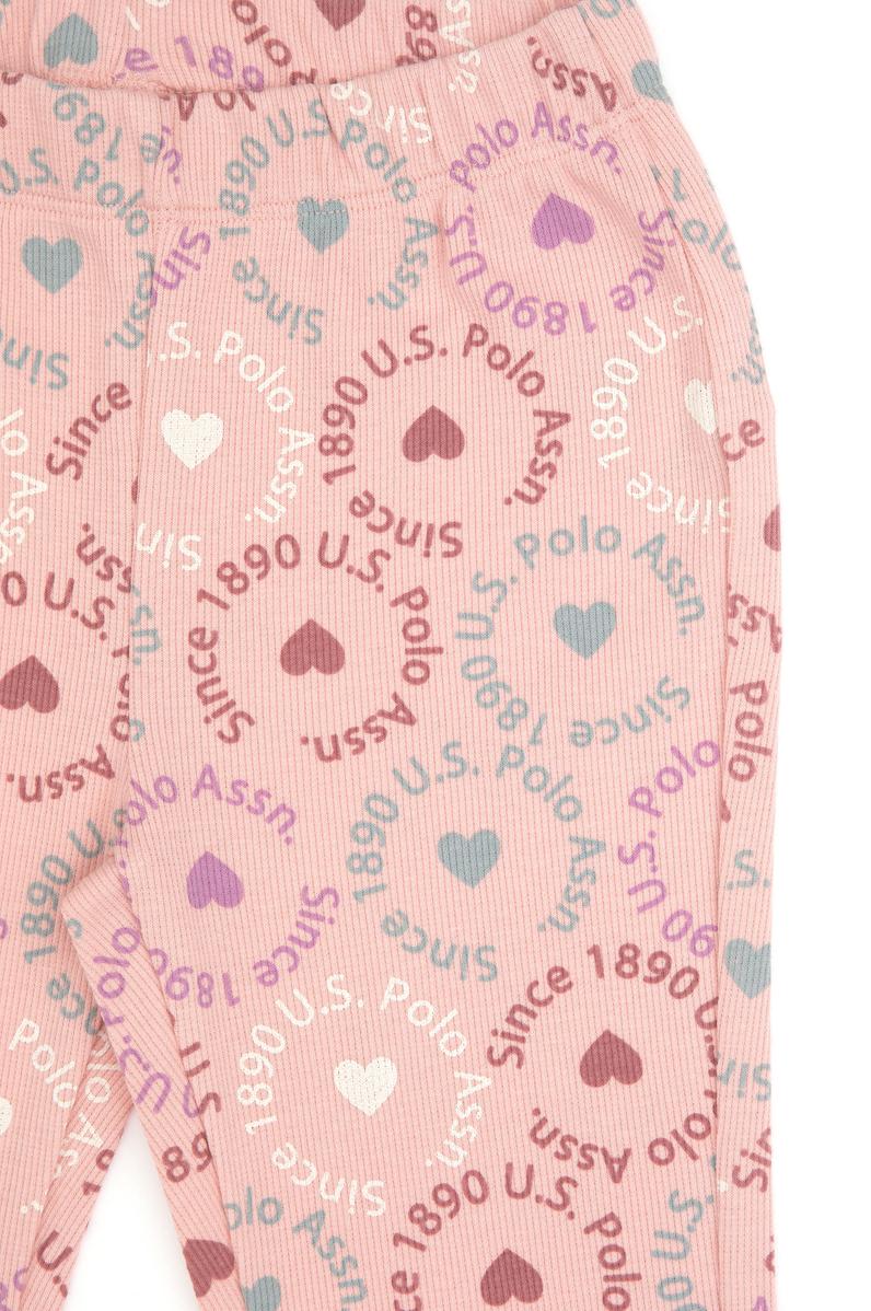 Kız Çocuk Pudra İspanyol Paça Tayt