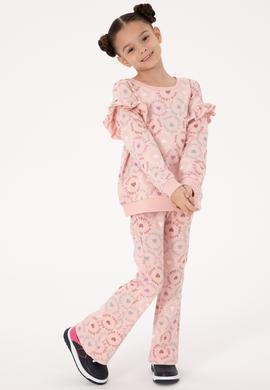 Kız Çocuk Pudra İspanyol Paça Tayt - 50318086003