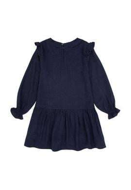 Kız Çocuk Lacivert Dokuma Elbise - 50317592001