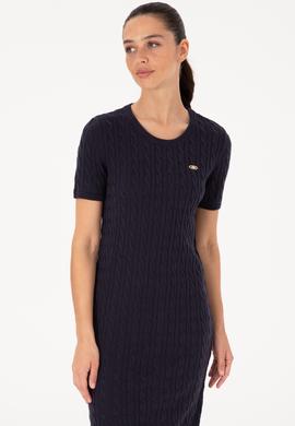 Kadın Lacivert Triko Elbise - 50309538009