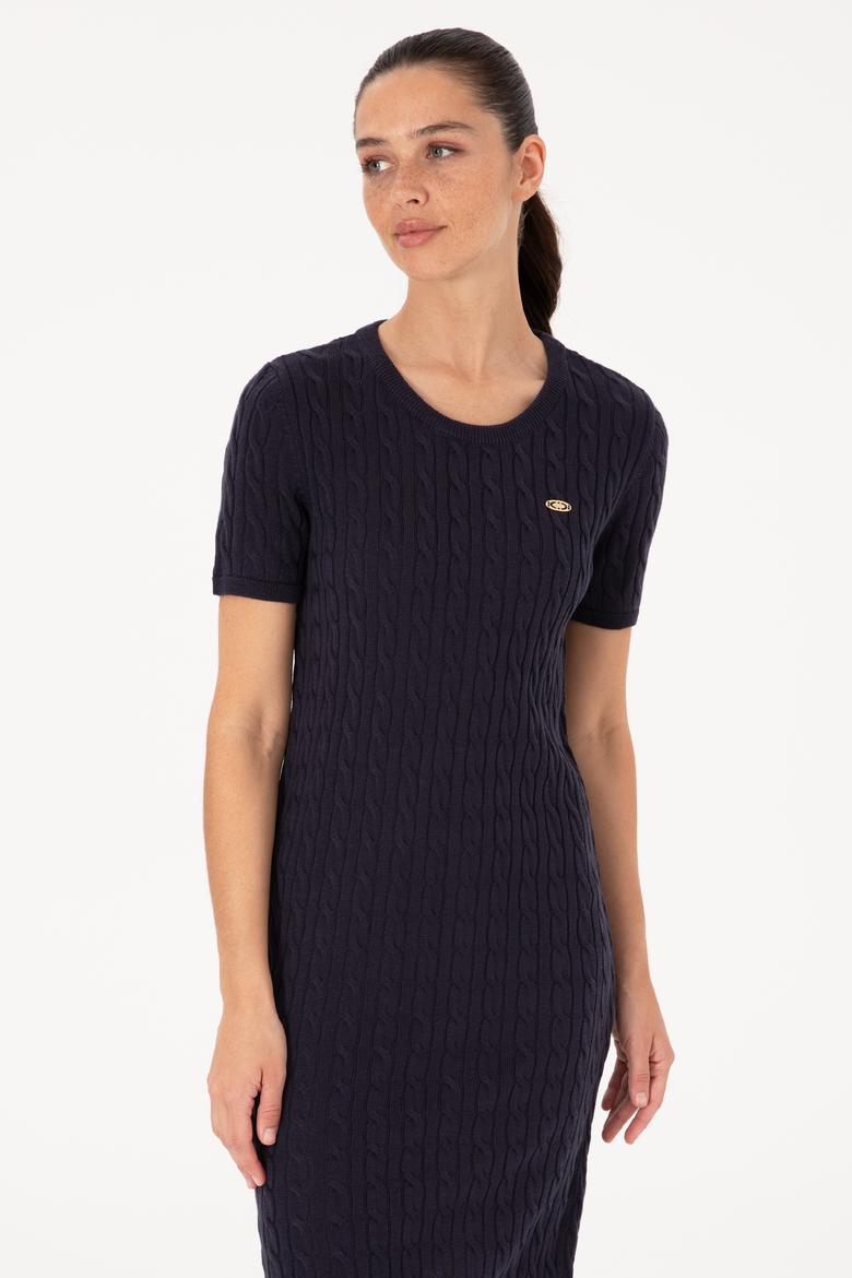 Kadın Lacivert Triko Elbise - 50309538009