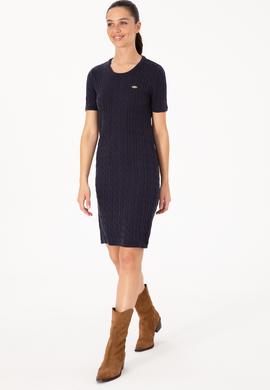 Kadın Lacivert Triko Elbise - 50309538009