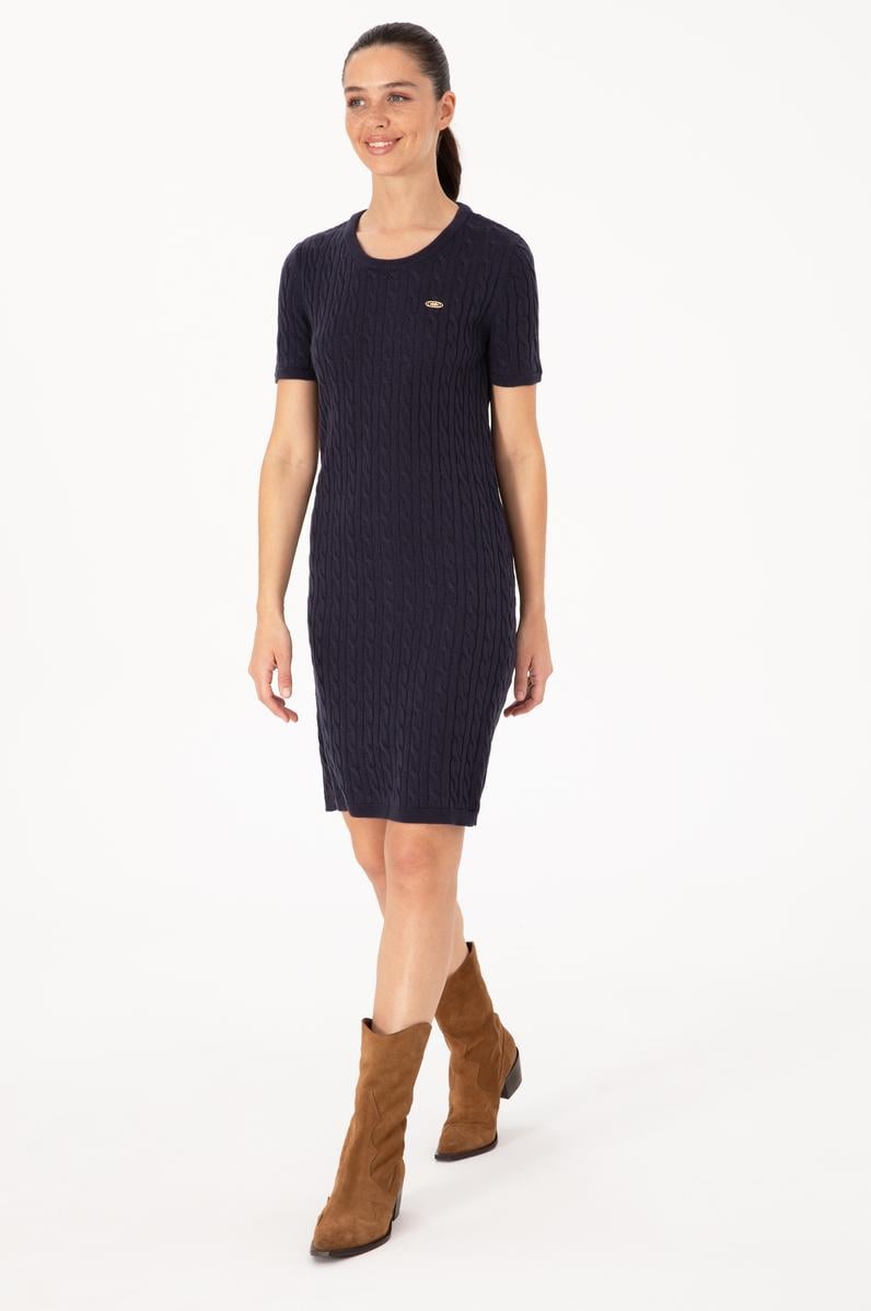 Kadın Lacivert Triko Elbise