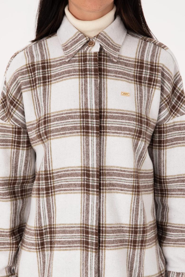 Kadın Haki Uzun Kollu Gömlek - 50316698007