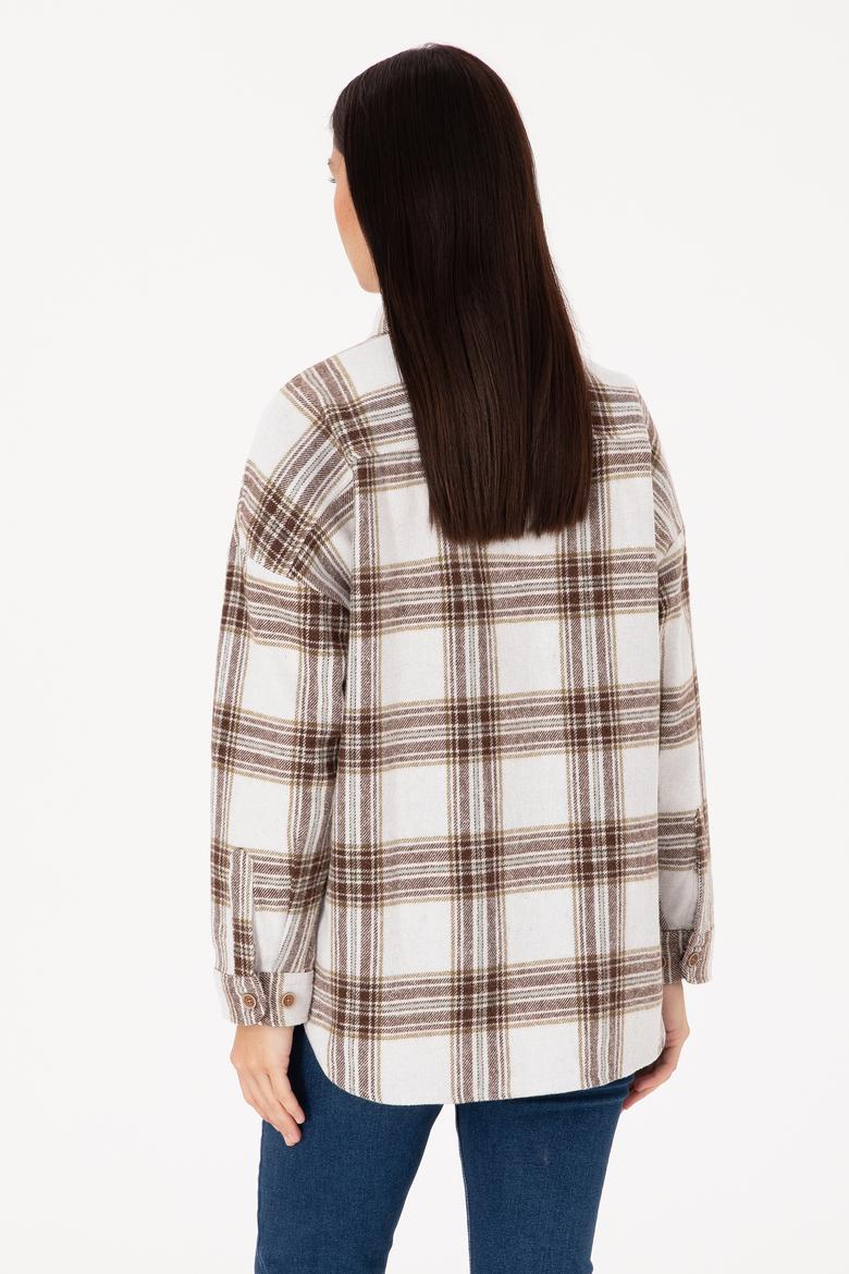 Kadın Haki Uzun Kollu Gömlek - 50316698007