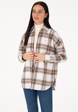 Kadın Haki Uzun Kollu Gömlek - 50316698007