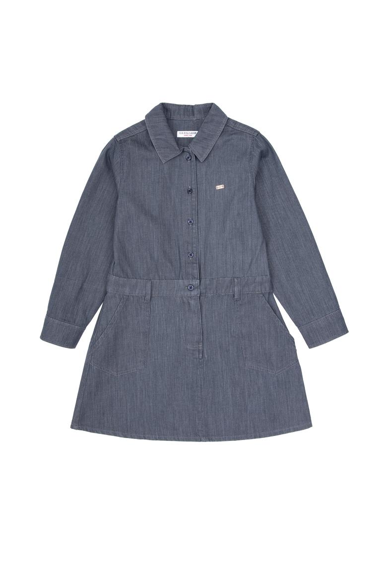 Kız Çocuk Siyah Dokuma Elbise - 50317619003