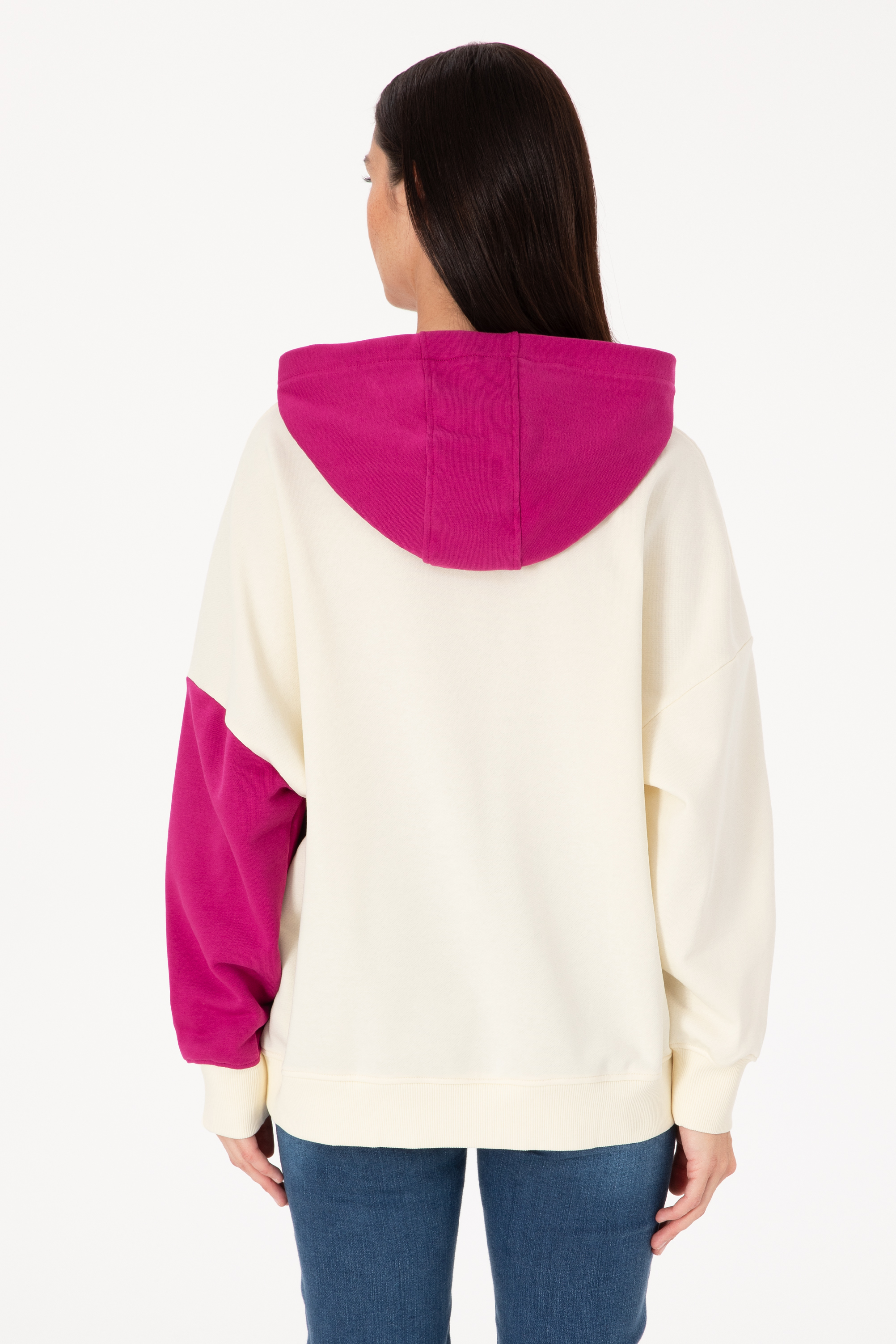 Kadın Lacivert Kapüşonlu Sweatshirt