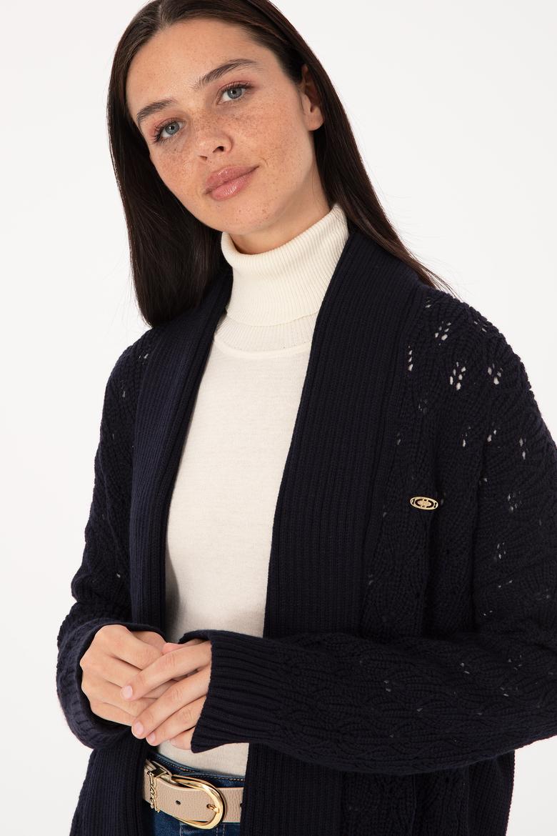 Kadın Lacivert Triko Hırka - 50314183014