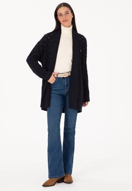 Kadın Lacivert Triko Hırka - 50314183014