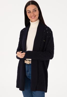 Kadın Lacivert Triko Hırka - 50314183014