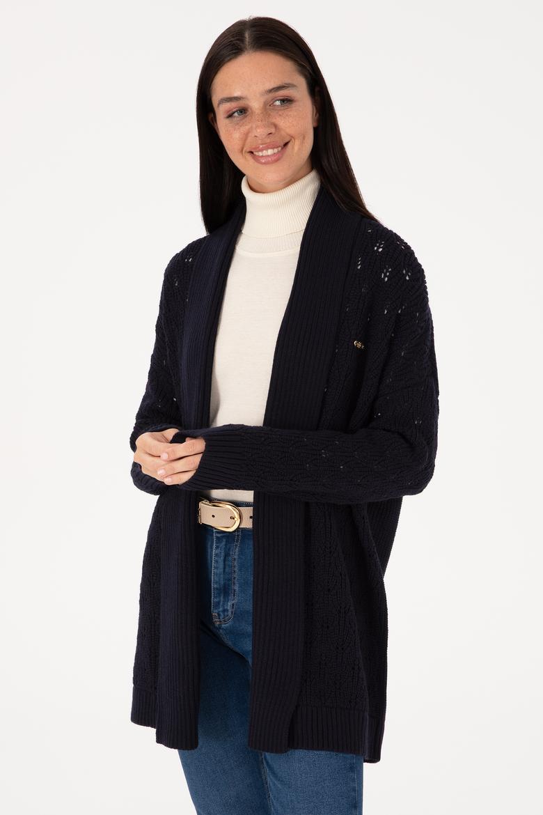 Kadın Lacivert Triko Hırka - 50314183014