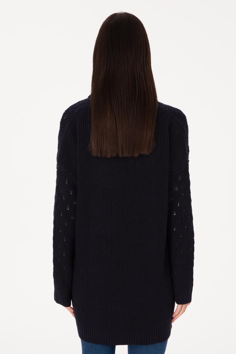 Kadın Lacivert Triko Hırka - 50314183014