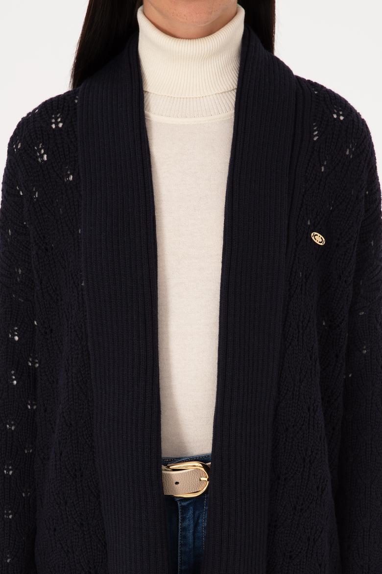 Kadın Lacivert Triko Hırka - 50314183014