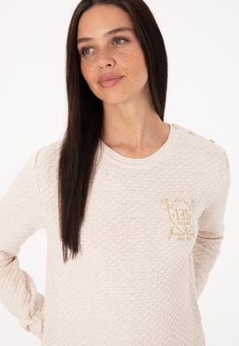 Kadın Krem Melanj Kazak - 50315046013