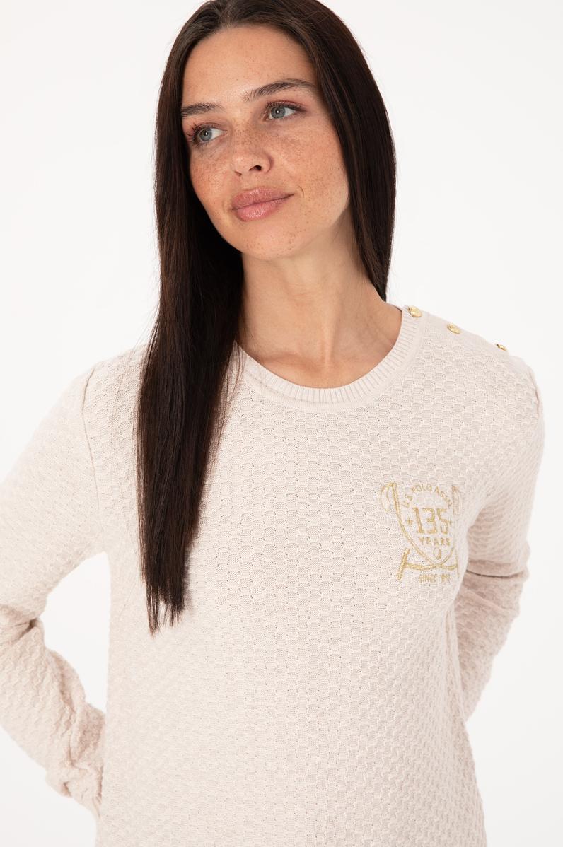 Kadın Krem Melanj Kazak