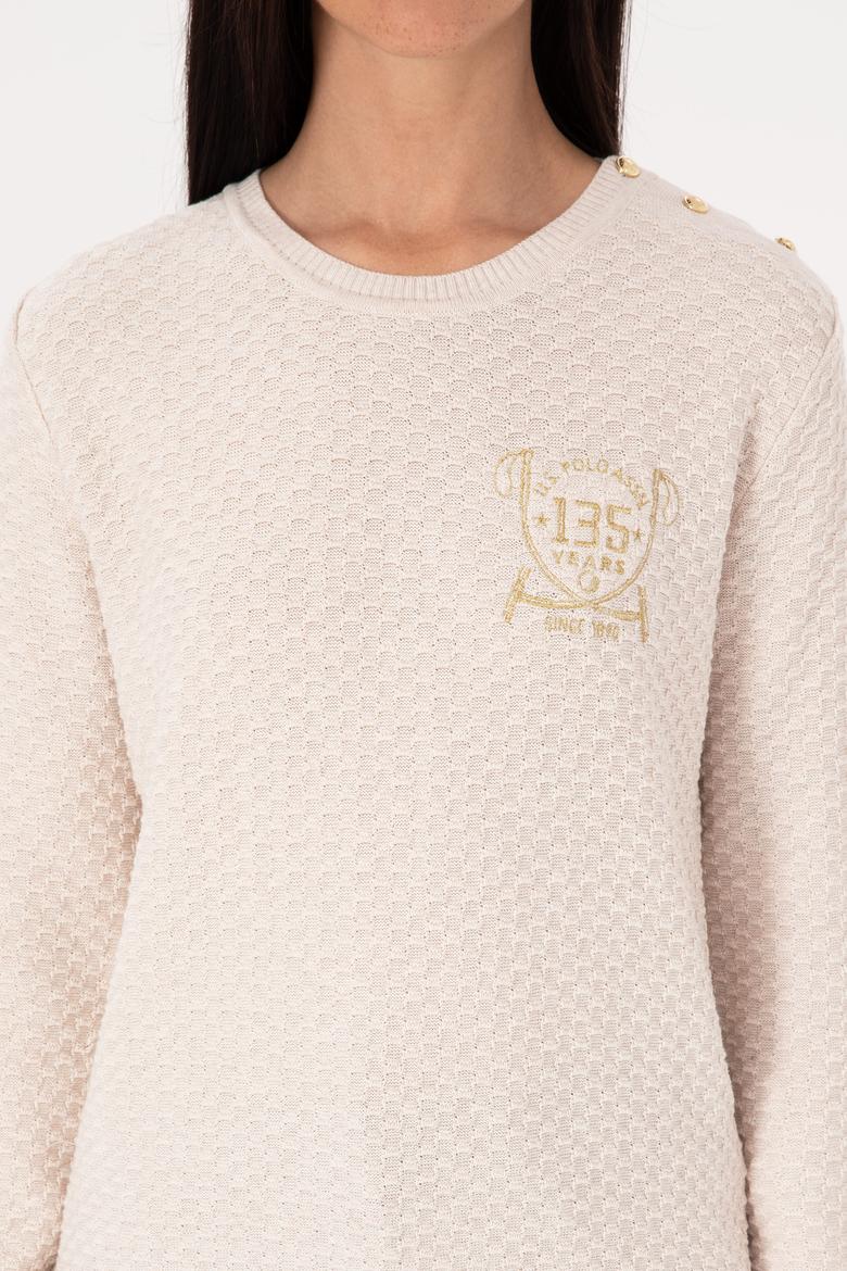 Kadın Krem Melanj Kazak - 50315046013