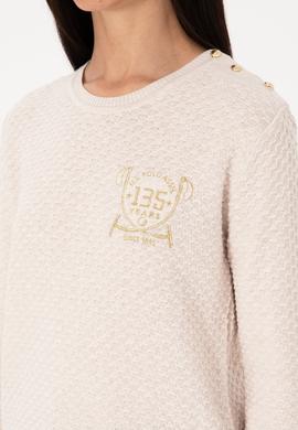 Kadın Krem Melanj Kazak - 50315046013