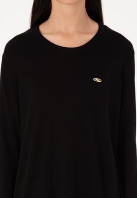 Kadın Siyah Basic Kazak - 50314454004