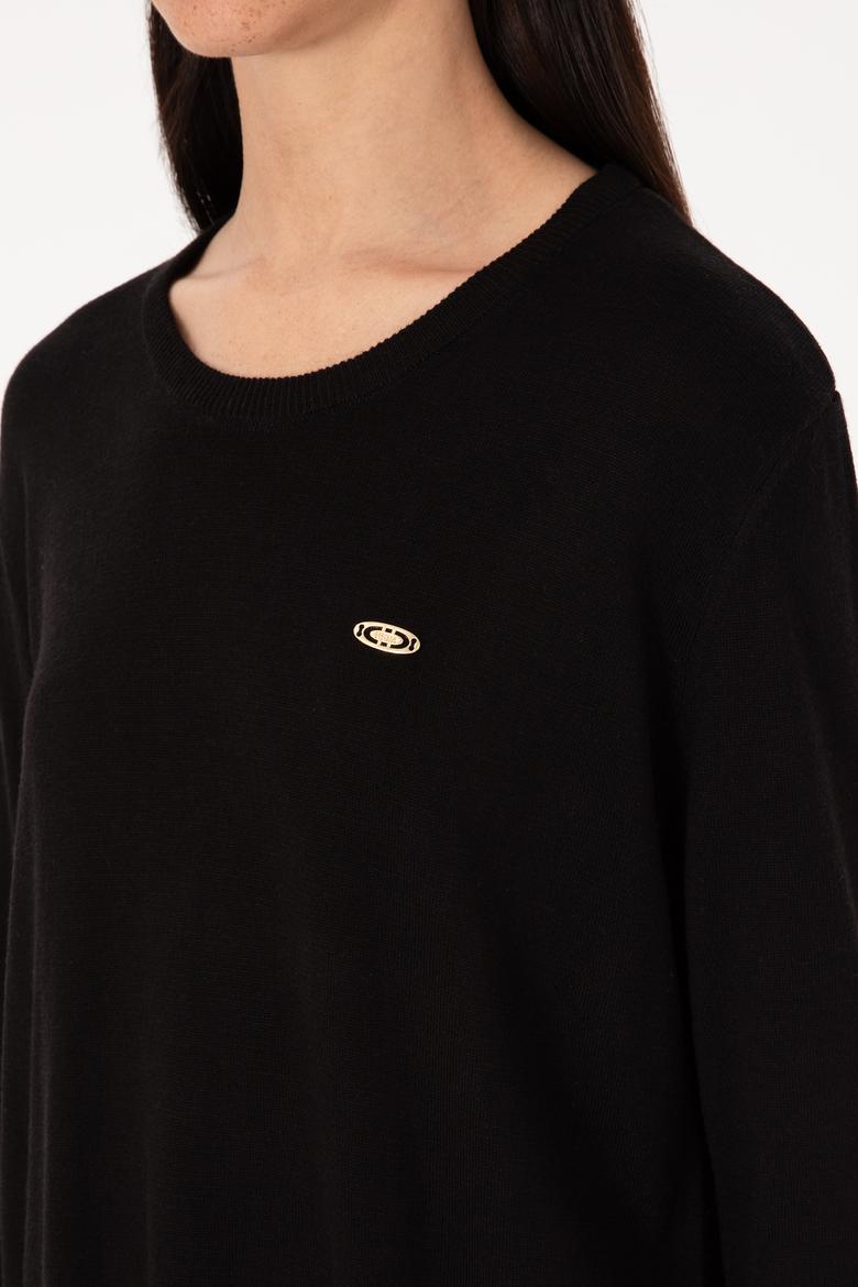 Kadın Siyah Basic Kazak - 50314454004