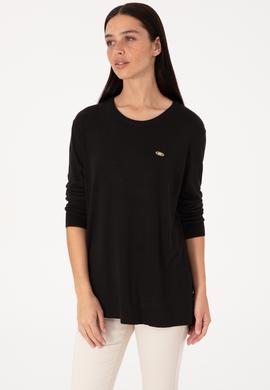 Kadın Siyah Basic Kazak - 50314454004