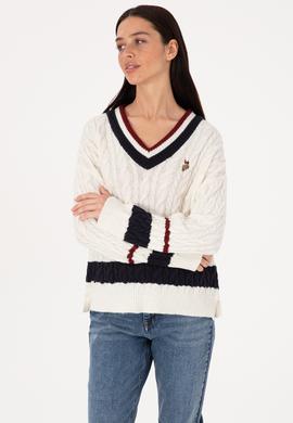 Kadın Krem Kazak - 50309559004